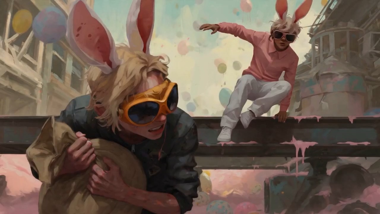 Easterland: Bunny Supreme and the town in the ravine